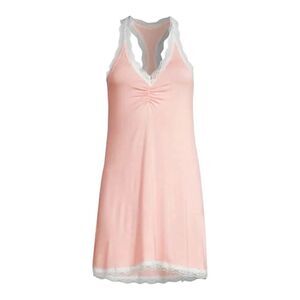 Honeydew NWOT Pink Knit Lace Trim Chemise Sz L